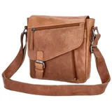 The Skandinavian Brand Damen Leder Schultertasche Cognac
