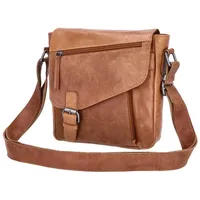The Skandinavian Brand Damen Leder Schultertasche Cognac