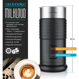 Arendo Frühstücks Set 1,7 l Matt Schwarz