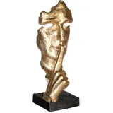 Casablanca by Gilde GILDE Skulptur Silence goldfarben - (H) 39 cm | Gr.: onesize