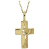 JuwelmaLux Kreuzanhänger JuwelmaLux Anhänger 333/000 (8 Karat) Gold Kreuz mit Zirkonia JL30-02- (1-tlg)