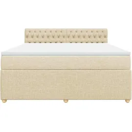 vidaXL Boxspringbett 180 x 200 cm Creme