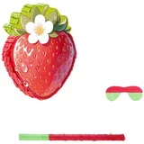 Harilla Erdbeer-Piñatas, Sommerfrucht-Piñata, Party-Dekorationen, Rotes Erdbeer-Party-Spielset für Spielzubehör