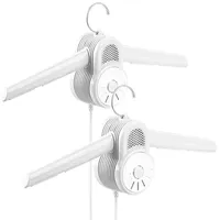 Sichler Haushaltsgeräte 2er-Set Wäschetrockner-Kleiderbügel mit Warmluft- & Kaltluft-Gebläse