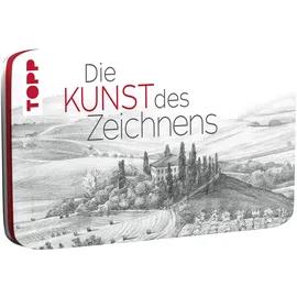 TOPP Die Kunst des Zeichnens Zeichenmaterial mit Metalldose