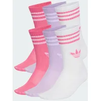 adidas 3-Streifen Kids Crew Socken 6er Pack White/Pink/Plum 3K-5K