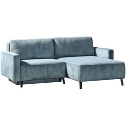 Ecksofa Hagen Cord Blau, Grün Petrol