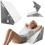 Keilkissen Bett - Keilkissen zum Schlafen Verstellbares Ke-ilkissen, Hochdichteschaum Lesekissen für Bett und Sofa, Ergonomisches Kopfkissen Bettkeil, Beinkissen-Rückenkissen beim Spielen, Lesen