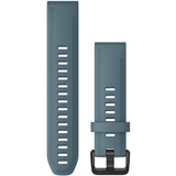 Garmin Quickfit Silikon Armband 20mm Blau / Schnalle Schiefergrau fenix 8 43mm u.a.