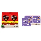 Senseo Pads Classic - Kaffee RA-zertifiziert - 10 Megapackungen XXL x 48 Kaffeepads & Milka Kakao Pads, 40 Senseo kompatible Pads, 5er Pack, 5 x 8 Getränke, 560 g