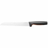 Fiskars Brotmesser, Functional Form, Gesamtlänge: 34 cm, Japanischer Edelstahl/Kunststoff, 1057538, Schwarz / Orange