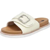 Rieker Damen V9582 Pantolette, Weiss, 36 EU