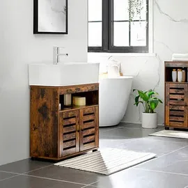 VASAGLE Waschtischunterschrank ohne Waschbecken braun 60,0 x 30,0 x 63,0 cm