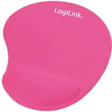 Logilink ID0027P Mauspad mit Silikon Gel Handauflage, Farbe: Pink