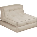 INOSIGN Sessel »Pia«, Loungesessel in 2 Größen, mit Schlaffunktion und Pouf-Funktion., beige