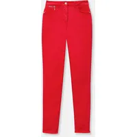 Madeleine Mid Waist Skinny-Hose mit Fransen in rot | Gr.: 44