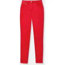 Madeleine Mid Waist Skinny-Hose mit Fransen in rot | Gr.: 44
