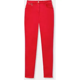 Madeleine Mid Waist Skinny-Hose mit Fransen in rot | Gr.: 44