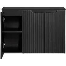 [en.casa] Waschbeckenunterschrank Skelbolu mit 3 Türen 90 x 60 x 40 cm Schwarz