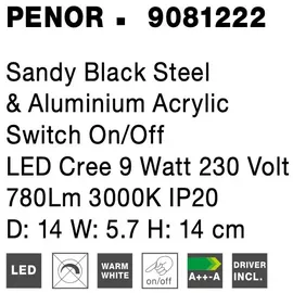 Nova Luce Penor (9081222) Schwarz