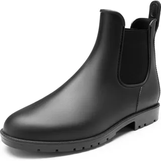 DREAM PAIRS Gummistiefel Herren Halbhoch Chelsea Boots Arbeitsschuhe wasserdichte Stiefel,Size 41,Schwarz,SDRB2401M-E - 41