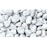 Bellamoli Granulati Gestaltungskiesel Bianco Carrara 25 Kg 25-40 Mm Weiß