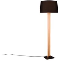 MeineWunschleuchte Stehleuchte mit beleuchtetem Holzkorpus und Stoffschirm, H: 150cm