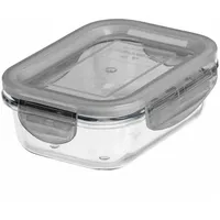GASTROMAX Glas-Frischhaltedose rechteckig grau 0,25 l