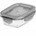 GASTROMAX Glas-Frischhaltedose rechteckig grau 0,25 l