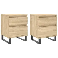 VidaXL Nachttische 2 Stk. Sonoma-Eiche 40x35x50 cm Holzwerkstoff