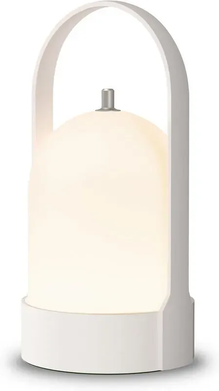 Tubicen tragbare Lampe, kabellose Tischleuchten für den Außenbereich, batteriebetrieben, wiederaufladbar, 4-stufig dimmbar, Touch-Steuerung, IP44-Duscharmatur, Nachtlicht für Terrasse, Camping, Esszimmer, Schlafzimmer (Weiß, Standard)