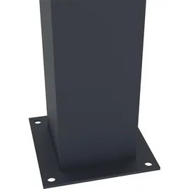 casanoov Vorgartenzaun 189 x 89 cm Grau/Aluminium