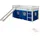Homestyle4u Hochbett 90x200 mit Vorhang Lattenrost und Rutsche in Weiß Blau, Holz Kiefer Turm Tunnel Rutsc