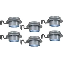 NÄVE Solarleuchte 6er Set Kunststoff 6 cm grau