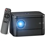 【Elektrischer Fokus】 Mini Beamer, 15000Lumen Smart Beamer 4K Unterstützt,5G WiFi LED Heimkino Beamer klein, Portable Projektor Kompatibel mit TV Stick/X-Box/DVD/HDMI/USB