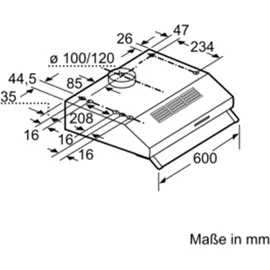 Siemens LU63LCC20 Unterbauhaube 60 cm