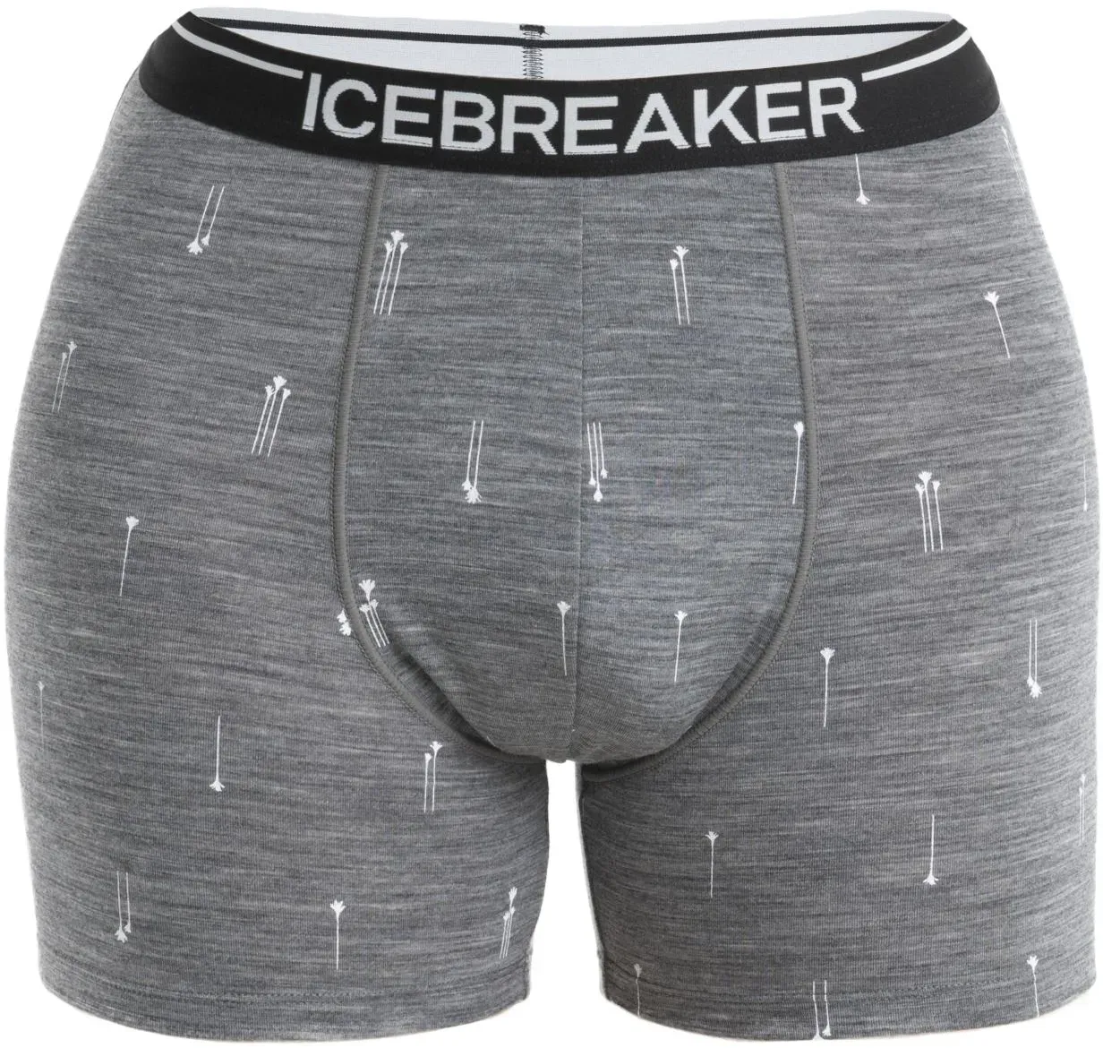 Icebreaker Herren Merino Anatomica Boxers Palm Trail AOP - XXL - Gritstone Heather
