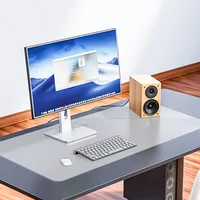 Schreibtischunterlage Transparent Groß, 100x40cm Schreibtischunterlage Durchsichtig, Tischauflage Transparent mit Kantenschutz, Wasserdicht Rutschfeste Runde Tischschoner, für Büro Zuhause Schule