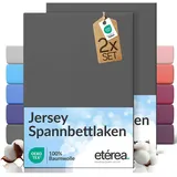 Etérea, Fixleintuch, Jersey Fixleintuch 2er Set (180 x 200 cm, 200 x 200 cm)