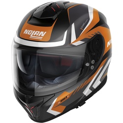 Nolan N80-8 Rumble N-Com Helm, schwarz-orange, Größe L