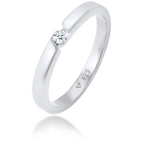 Elli DIAMONDS Diamantring Verlobungsring Diamant (0.06 ct) 925 Silber silberfarben 52 mm