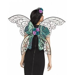 Horror-Shop Kostüm-Flügel Schimmernde Kostümflügel für Feen- & Fantasy Verkl grün|lila|schwarz
