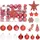 vidaXL 108-tlg. Weihnachtskugel-Set Rot und Weiß