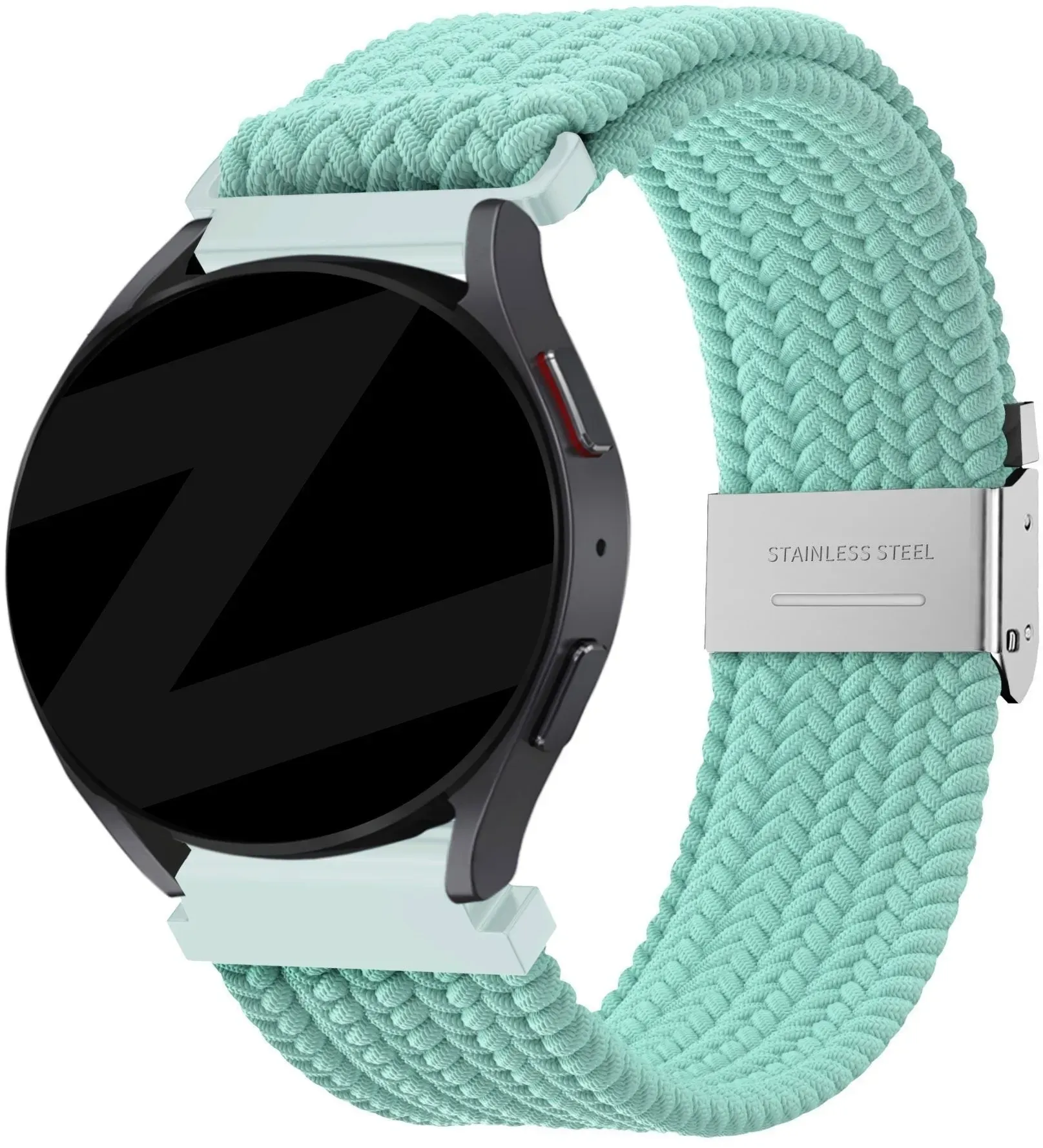 Bandz Oozoo Smartwatch 20mm Armband Nylon für Oozoo Smartwatch 20mm - Türqis - Clip Verschluss
