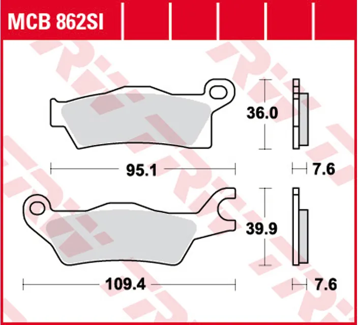 TRW Lucas Offroad gesinterde coating MCB862SI