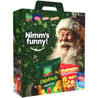 Intersnack Adventskalender 2025 – 810 g Knabber-Überraschung | Funny-Frisch, Pom-Bär, Chio & ültje Snacks | Knuspriges Geschenk für Snackliebhaber & Familie