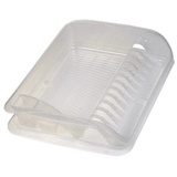 Keeeper Geschirrabtropfkorb mit Tablett, BPA-freier Kunststoff, 39,5 x 29,5 cm, Weiß