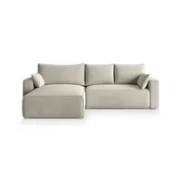 MASSENO Ecksofa mit Schlaffunktion Foril , creme , Maße (cm): B: 265 H: 83