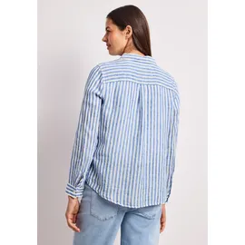 STREET ONE Hemdbluse mit Streifen Muster Blau 42