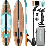 SOLAVERO Stand Up Paddling Board 350cm, SUP Board Set mit Kamerahalterung, Aufblasbares Stand Up Paddle für Erwachsene Anfängerfreundlich, Extra Groß Stand-up Paddling für 2 Personen/Familien, 210kg
